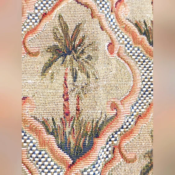 Vintage Bovano USA Fold up Collapsible Rolling Travel Bag Suitcase Palm Trees - Picture 10 of 15